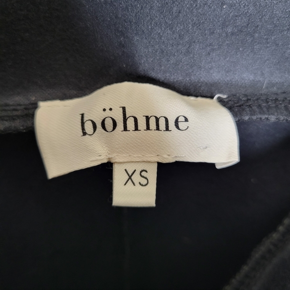 Bohme Karina Black Faux Vegan Leather High Rise Pull-On Pants XS (00-0) EUC - Picture 10 of 14